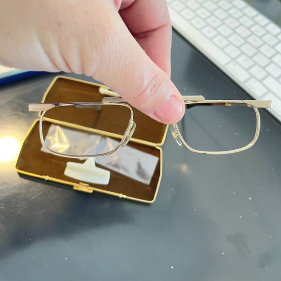 NEW SlimFold Kanda of Japan Folding Eyeglasses w/ Case in SILVER - Picture 8 of 12